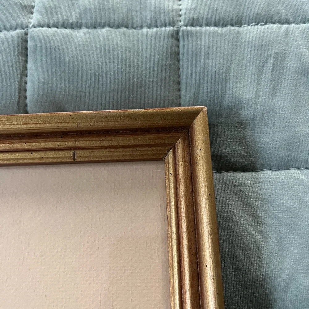 Vintage Cameo of Girl by Vel Miller Signed Art Print Framed Gold Frame - Picture 8 of 10